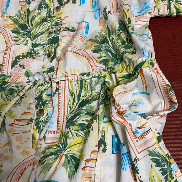 The Good Journey Tropical Print Short Sleeve Romper size 14 - Picture 7 of 8